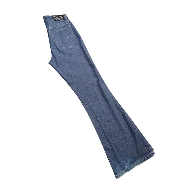 Mudd Jeans Girls 11 (28x30) Distressed Hems Pants Bootcut Blue Cotton Blend - Picture 5 of 16